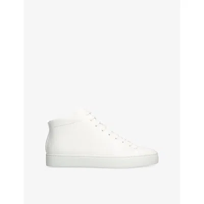Jak Mens White Royal Leather High-top Trainers Eur 44 / 10 Uk