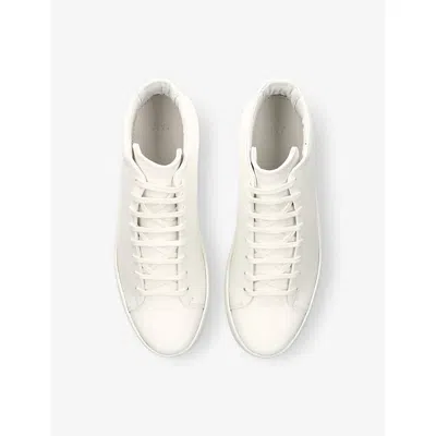 Jak Mens White Royal Leather High-top Trainers Eur 44 / 10 Uk