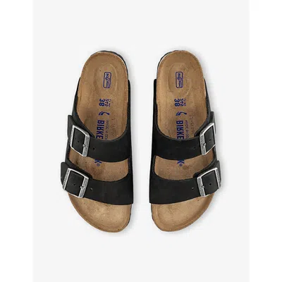 Birkenstock Arizona Suede Sandals With Buckled-straps In Black