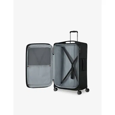 Samsonite Black Re-lite Spinner Expandable 4-wheel Polyester Suitcase 78cm