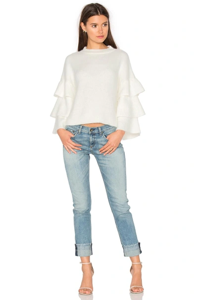 Shop Endless Rose Exaggerated Sleeve Sweater In Off White