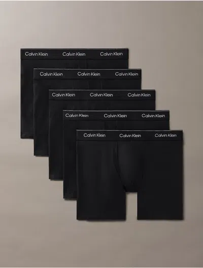 Calvin Klein Assorted 3-pack Microfiber Boxer Briefs In Black