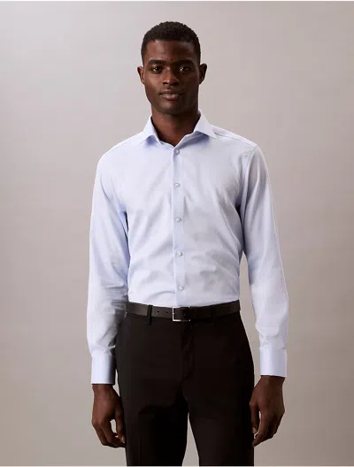 Calvin Klein Steel Calvin Klein Men's Steel Solid Slim Fit Button-down Shirt In Blue