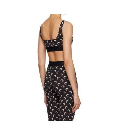 Marine Serre "moon" Printed Jersey Sports Bra