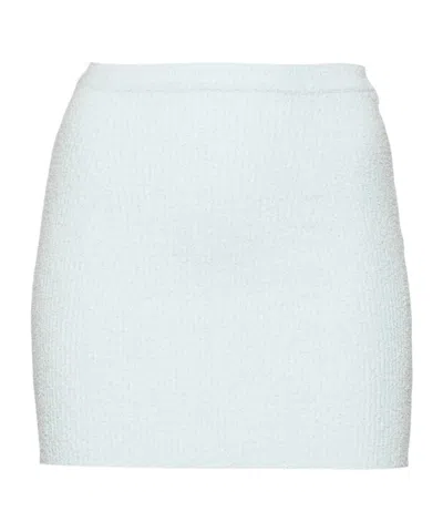 Wardrobe.nyc Towelling-finish Mini Skirt In Blue