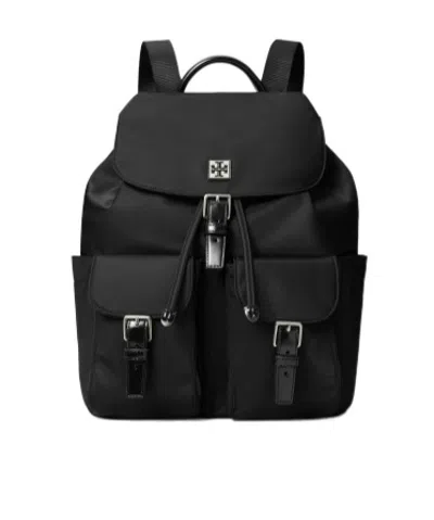 Tory Burch Functional Nylon Backpack With Multiple Pockets