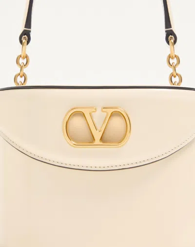 Valentino Garavani Ivory Leather Vlogo Signature Bucket Bag In Neutral