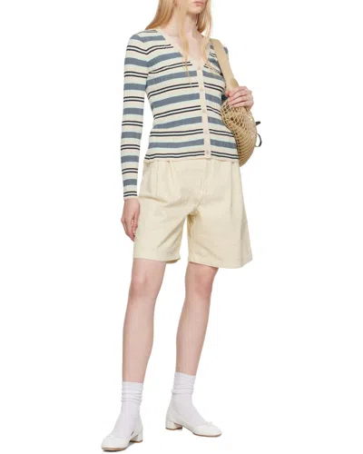 Maison Kitsuné Casual Pleated Bermuda In White