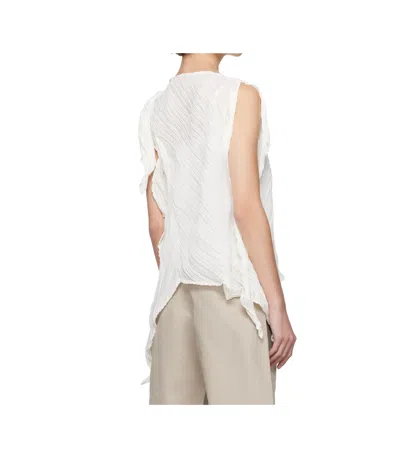 Issey Miyake Wrinkled And Twisted Top