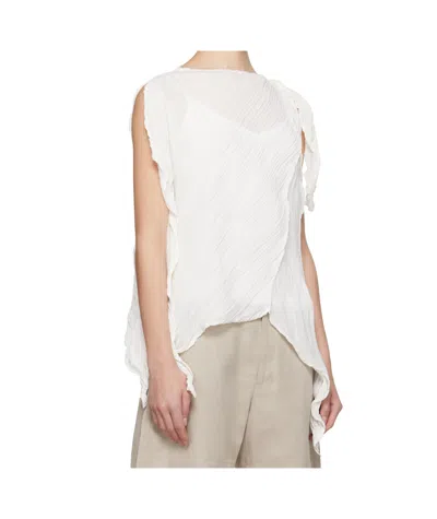 Issey Miyake Wrinkled And Twisted Top