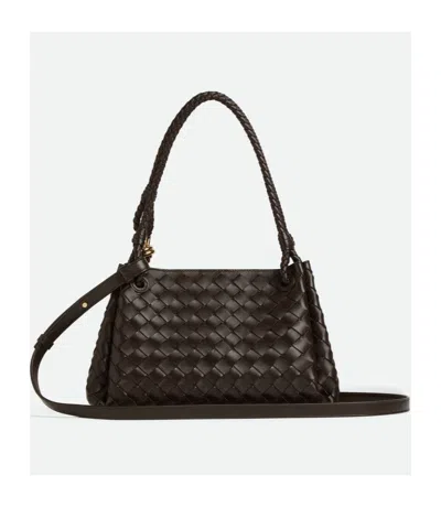 Bottega Veneta Small Parachute Intrecciato Leather Shoulder Bag In Brown