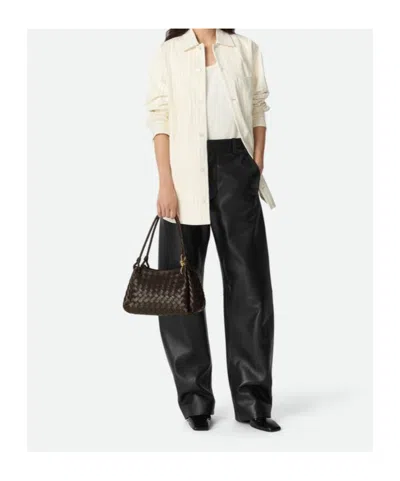 Bottega Veneta Small Parachute Intrecciato Leather Shoulder Bag In Brown