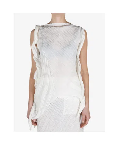 Issey Miyake Wrinkled And Twisted Top