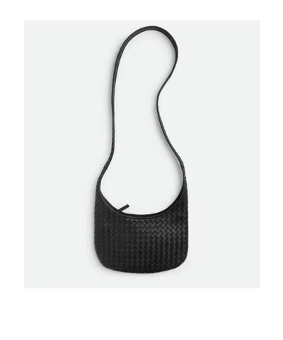 Bottega Veneta Brown Veneto Crossbody Bag In Black