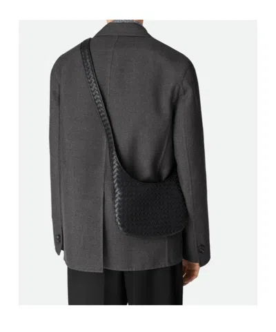 Bottega Veneta Brown Veneto Crossbody Bag In Black