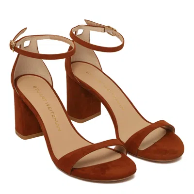 Stuart Weitzman Nudistcurve 75 Block Shine Sandal