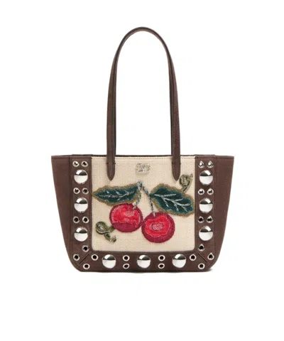 Valentino Borsa A Mano Nellcôte Mini In Pelle Scamosciata Marrone  Donna