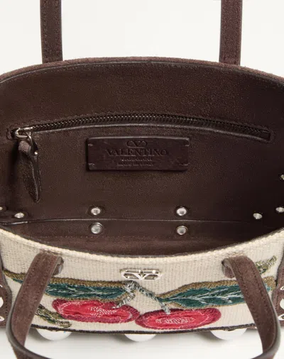 Valentino Borsa A Mano Nellcôte Mini In Pelle Scamosciata Marrone  Donna