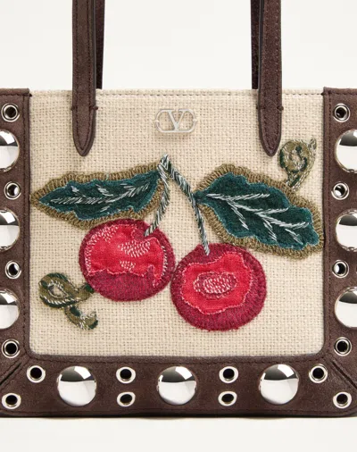 Valentino Borsa A Mano Nellcôte Mini In Pelle Scamosciata Marrone  Donna