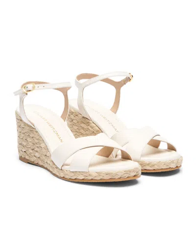 Stuart Weitzman Dayna Espadrille Wedge Sandal In Neutral