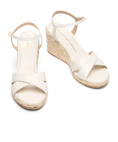Stuart Weitzman Dayna Espadrille Wedge Sandal In Neutral