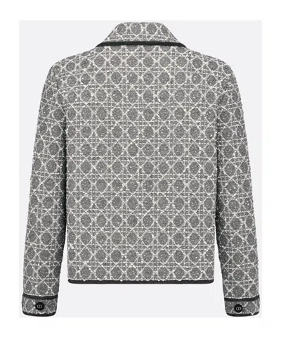Dior Long Sleeve Casual Jacket In Gray