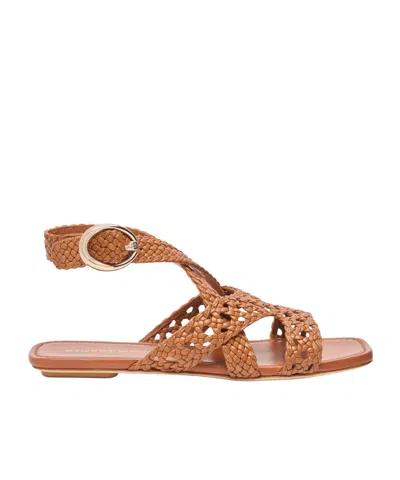 Stuart Weitzman Heel Sandals With Braided Straps And Open Toe