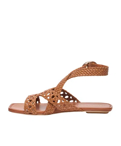 Stuart Weitzman Heel Sandals With Braided Straps And Open Toe