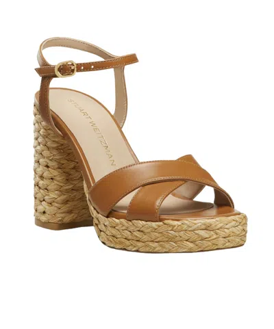 Stuart Weitzman Heel Strap Sandals With Braided Cross Design