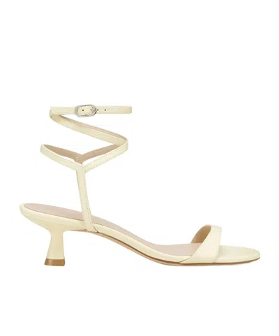 Stuart Weitzman Nudist Metallic Leather Stiletto Wrap Sandals