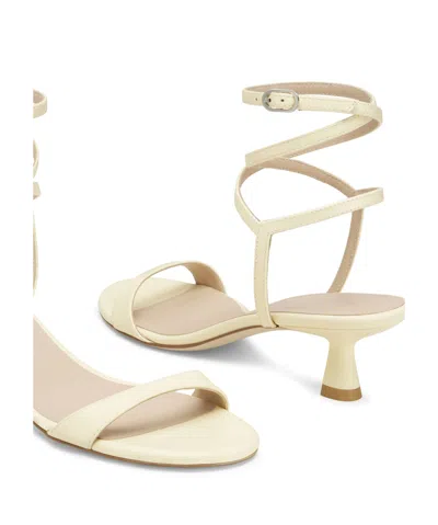 Stuart Weitzman Nudist Metallic Leather Stiletto Wrap Sandals