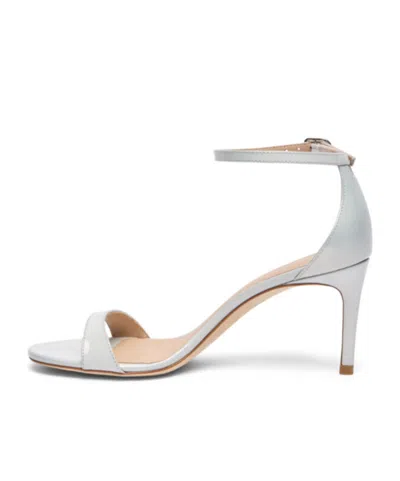 Stuart Weitzman White Leather Stiletto Heels Sandals