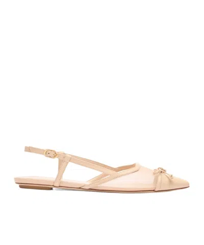 Stuart Weitzman Mesh-panel Ballet Flats