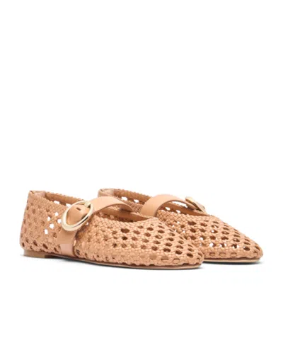 Stuart Weitzman Leather Ballet Flats 'mary Jane'