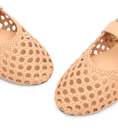 Stuart Weitzman Leather Ballet Flats 'mary Jane'