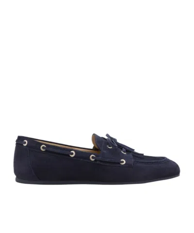 Stuart Weitzman Tinsley Moc Toe Loafer In Blue