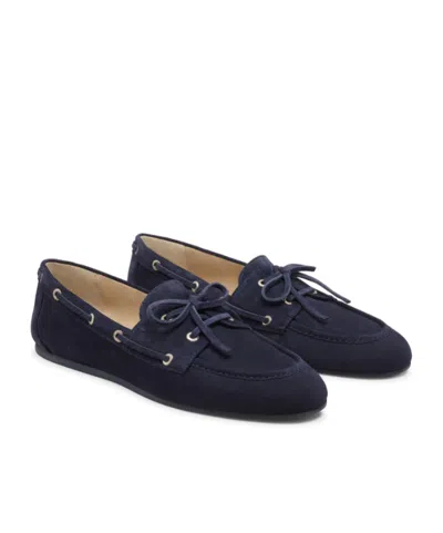 Stuart Weitzman Tinsley Moc Toe Loafer In Blue