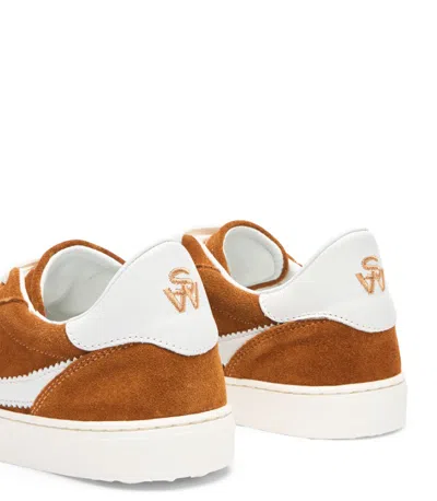 Stuart Weitzman Low Top Suede Sneakers With Rubber Sole