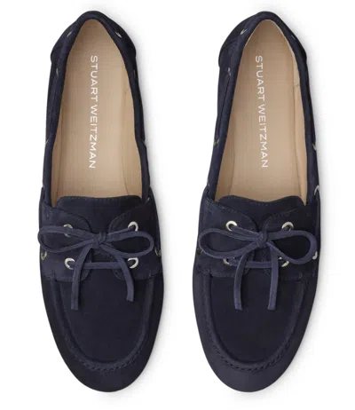 Stuart Weitzman Tinsley Moc Toe Loafer In Blue