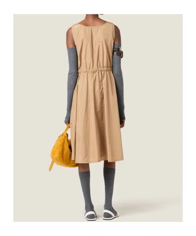 Miu Miu Mini Silk Dress Waist Drawstring