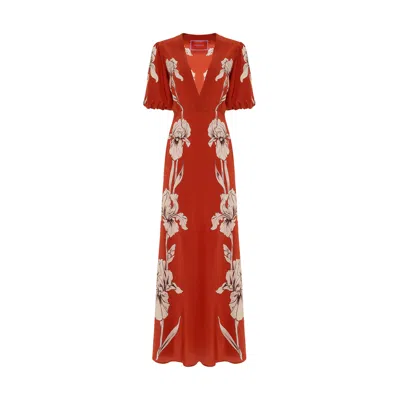 La Doublej Marlene Floral-print Silk-crepe Maxi Dress