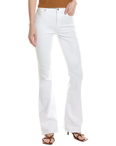 7 For All Mankind Slim Kick High-rise Bootcut Jeans In White