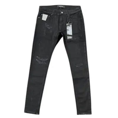 Bemburi Men's Skinny Denim Jean In Jet Black