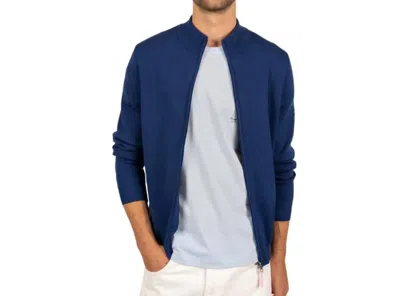 Saint James Creggan Cardigan In Indigo/rose