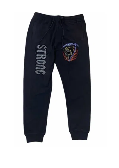 Roku Studio Men's Rhinestone Strong Sweatpants In Black