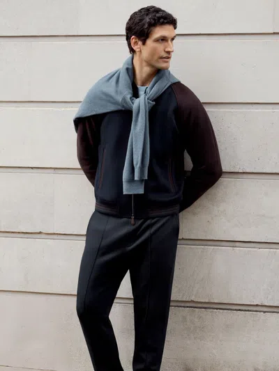 Reiss Navy Interlock Jersey Drawstring Joggers