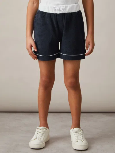 Reiss Blue Multi 9-13 Yrs Velour Colour-block Shorts