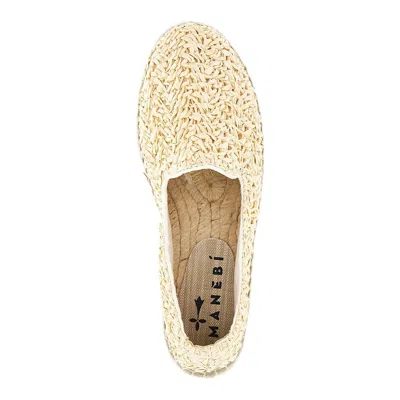Manebi Flat Raffia Espadrilles Raffia Net