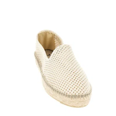 Manebi Flat Net Espadrilles Cream Net
