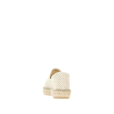 Manebi Flat Net Espadrilles Cream Net